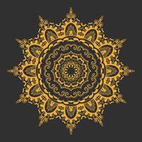 luxe bloemen Indisch Arabisch mandala ontwerp premie vector