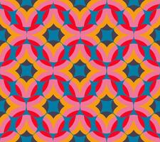 kleurrijk meetkundig mozaïek- naadloos patroon illustratie met creatief abstract vormen vector