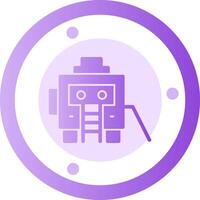 robot glyph helling icoon vector