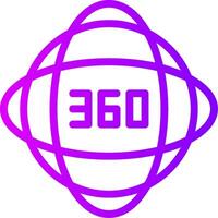 gevolg 360 lineair helling icoon vector