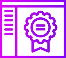 medaille lineair helling icoon vector