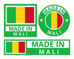 vector reeks gemaakt in Mali ontwerp Product etiketten bedrijf pictogrammen illustratie