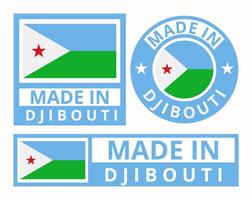 vector reeks gemaakt in Djibouti ontwerp Product etiketten bedrijf pictogrammen illustratie