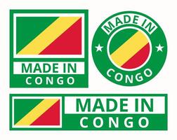 vector reeks gemaakt in Congo ontwerp Product etiketten bedrijf pictogrammen illustratie