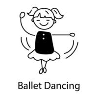 modieus ballet dansen vector