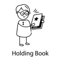 modieus Holding boek vector