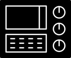 glyph-pictogram van het bedieningspaneel vector