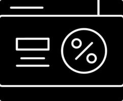 percentage glyph-pictogram vector