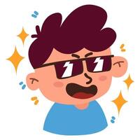 schattig avatar jongen illustratie , voor web, Hoes boek, sticker, enz vector