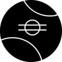 tennisbal glyph-pictogram vector