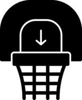 basketbal hoepel glyph icon vector