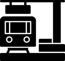 trein station glyph vector