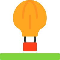 hete luchtballon platte pictogram vector