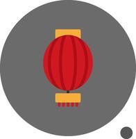 rood lantaarn vlak schaduw icoon vector