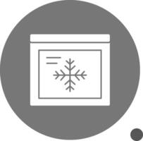 sneeuwvlok glyph schaduw icoon vector