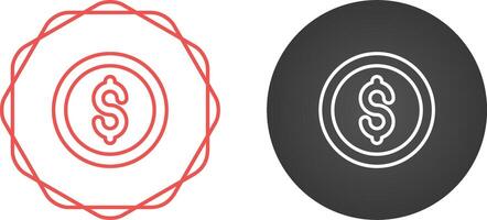 Amerikaanse Dollar cirkel vector icoon