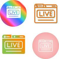 live stream vector icoon