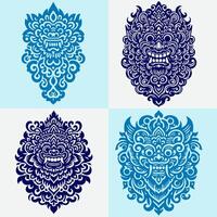 illustratie vector kunst van barong Bali illustratie patroon. perfect voor het drukken ontwerp.