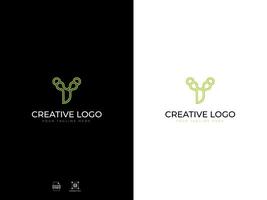 alfabet y modern abstract brief logo vector