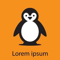 pinguïn logo voor bedrijf en artwork of tatoeëren vector