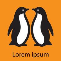 pinguïn logo voor bedrijf en artwork of tatoeëren vector