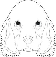 cocker spaniel hond gemakkelijk kleur tekenfilm vector illustratie. geïsoleerd Aan wit achtergrond