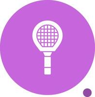 badminton racket glyph schaduw icoon vector