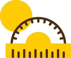 schaal geel lieanr cirkel icoon vector