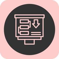 planning lineair ronde icoon vector