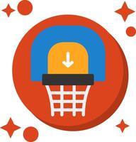 basketbal hoepel staart kleur icoon vector