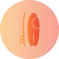 surfboard helling cirkel icoon vector