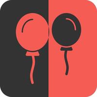 ballon rood omgekeerd icoon vector