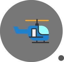 helikopter vlak schaduw icoon vector