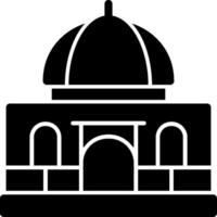 moskee solide multi helling icoon vector