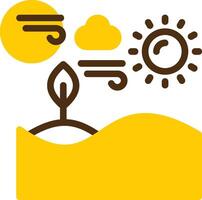 woestijn geel lieanr cirkel icoon vector