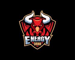 energie drinken logo ontwerp Aan zwart achtergrond vector