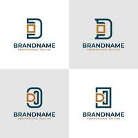 elegant brieven Doen en od monogram logo, geschikt voor bedrijf met od of Doen initialen vector