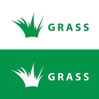 boerderij illustratie groen gras logo ontwerp gemakkelijk natuurlijk gras vector sjabloon