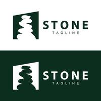 steen vector logo, steen ontwerp balans mijlpaal vector sjabloon symbool illustratie