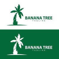 banaan boom logo, fruit boom fabriek vector, silhouet ontwerp, sjabloon illustratie vector