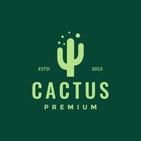 fabriek cactus woestijn gemakkelijk schoon hipster gekleurde minimaal stijl logo ontwerp vector icoon illustratie