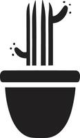 cactus boom logo in modern minimaal stijl vector