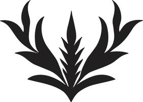 blad en bloem logo voor yoga in modern minimaal stijl vector