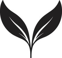 blad en bloem logo voor yoga in modern minimaal stijl vector