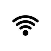 zwart Wifi signaal icoon vector, draadloze internet teken geïsoleerd Aan wit achtergrond, vlak stijl, vector illustratie