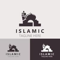 Islamitisch moskee logo ontwerp, sjabloon islamitisch, Islamitisch dag Ramadan vector creatief idee