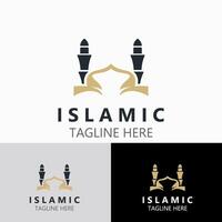 Islamitisch moskee logo ontwerp, sjabloon islamitisch, Islamitisch dag Ramadan vector creatief idee