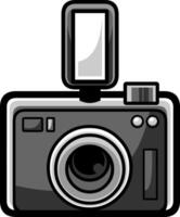 tekenfilm foto camera. vector hand- getrokken illustratie geïsoleerd Aan transparant achtergrond