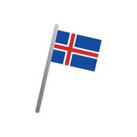 IJsland vlag icoon vector