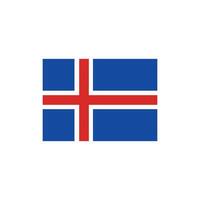 IJsland vlag icoon vector